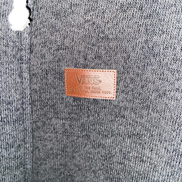 skater y2k charcoal hoodie long sleeve punk Vans jacket zip button up sweatshirt - Picture 11 of 13